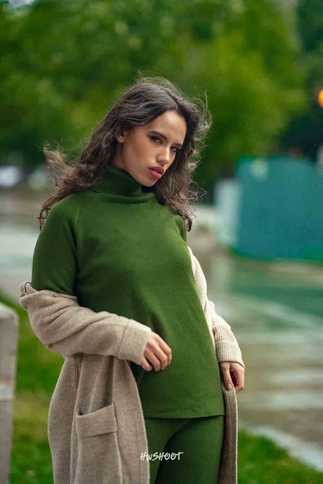 Bella Bella by Daniela model portrait under umbrella