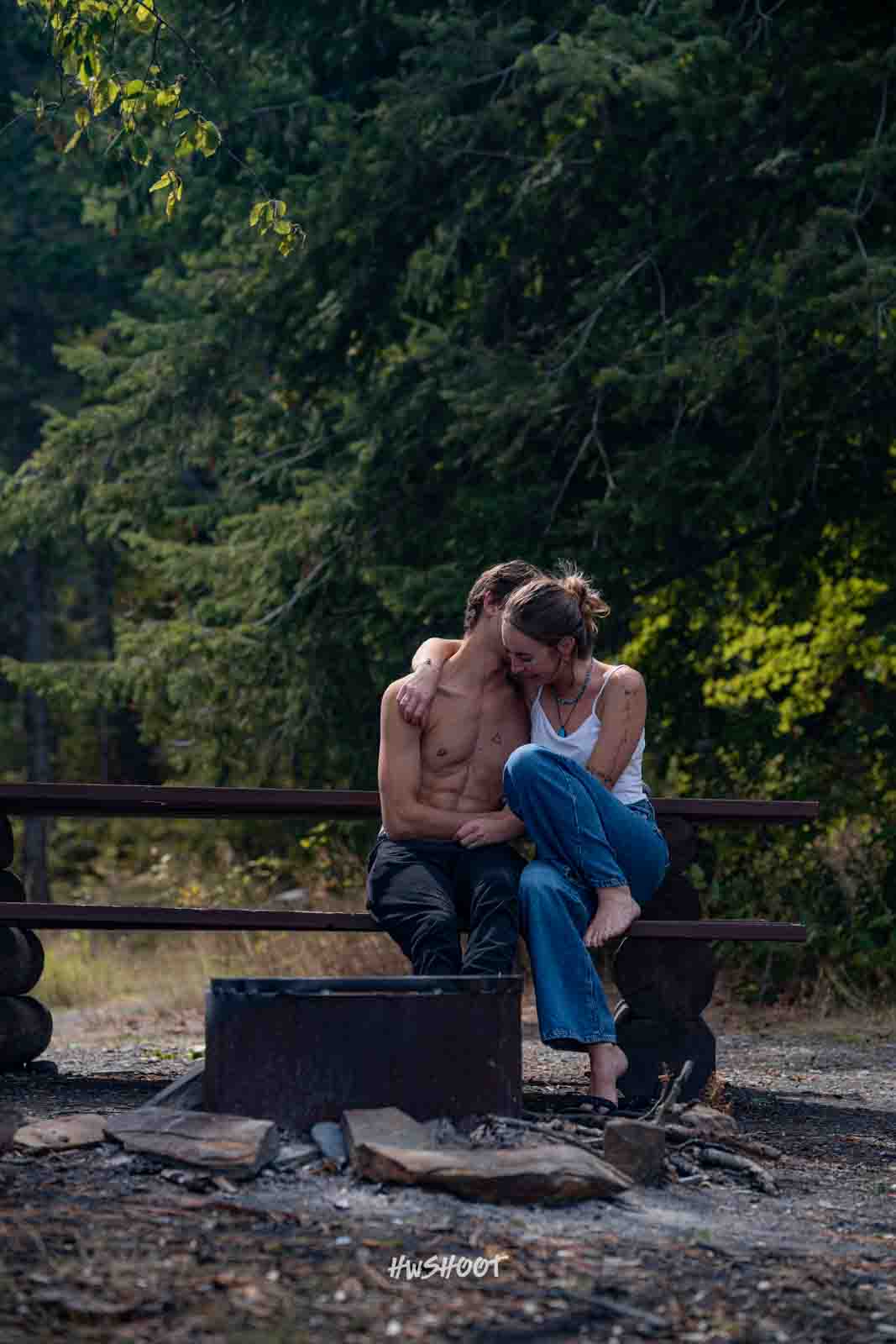 Couple portrait during a nature photoshoot