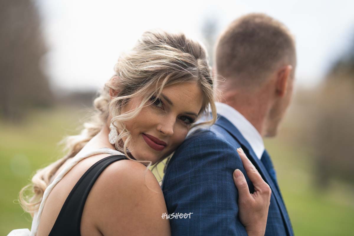 Romantic wedding couple portrait photographed in Calgary by HWSHOOT