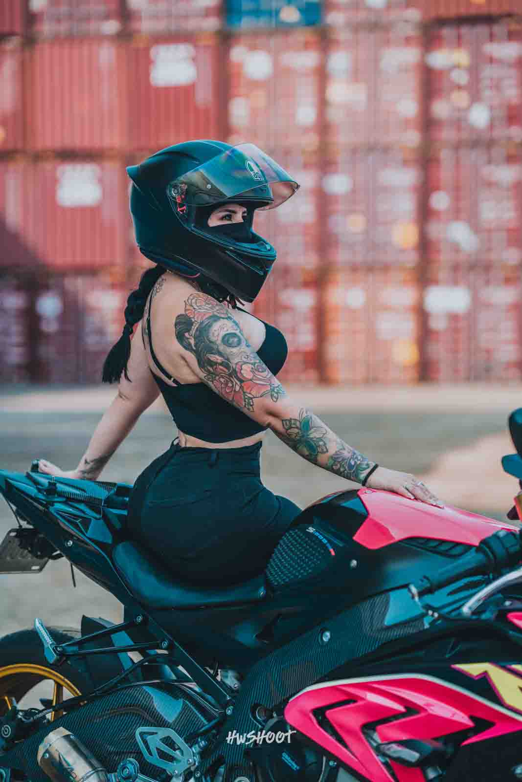 BMW S1000RR rider photographed by automotive photographer in Calgary